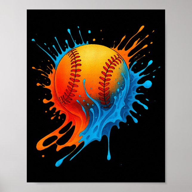 Poster Baseball Drip Team For Boys And Girls Ice Cream Co (Frente)