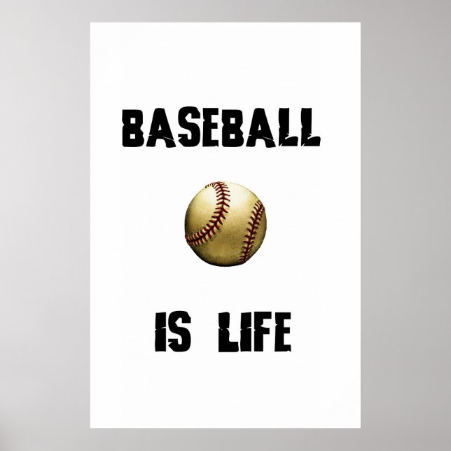 Póster Baseball é LIfe (Frente)