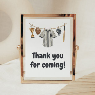 Poster Baseball Little Slugger Obrigado por vir