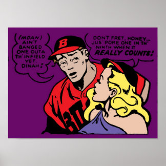 Póster Baseball Playa e sua garota