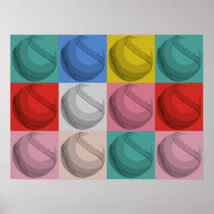 Poster Baseball Pop Art
