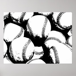 Poster Baseball Pop Art - Esportes Baseballs