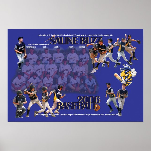 Póster Baseball Saline Buzz 2006 (Frente)