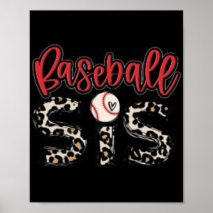 Poster Baseball Sis Vintage Esporte Sobrevivência Irmã Mã