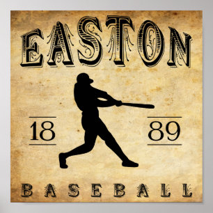 Poster Basebol 1889 de Easton New-jersey