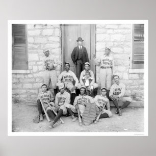 Póster Basebol 1900 do afro-americano