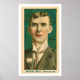 Poster Basebol 1910 do gerente de Connie Mack