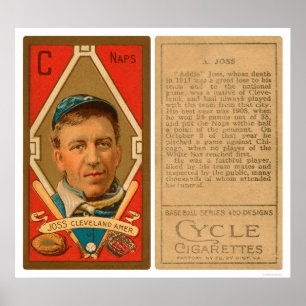 Poster Basebol 1911 de Addie Joss Cleveland