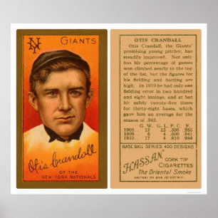 Póster Basebol 1911 de Otis Crandall Giants