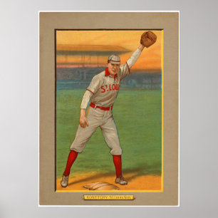 Poster Basebol 1911 dos cardeais de Ed Konetchy
