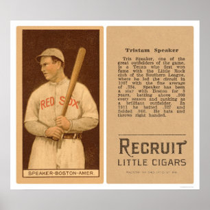 Poster Basebol 1912 de Red Sox do auto-falante de Tristam