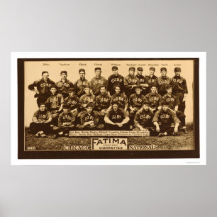 Póster Basebol 1913 dos Chicago Cubs