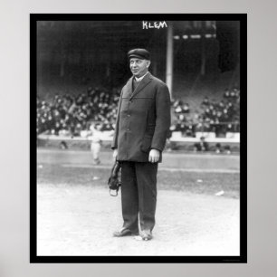 Poster Basebol 1914 de Bill Klem do árbitro
