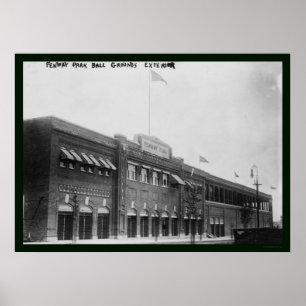 Poster Basebol 1914 de Fenway Park Boston