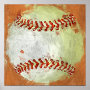 Póster Basebol abstrato