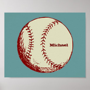 Póster Basebol do vintage