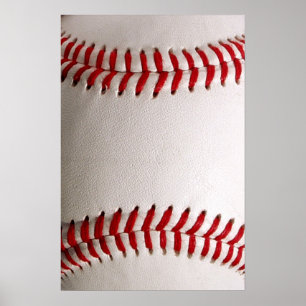 Poster Basebol e Softbol Costura Vermelha