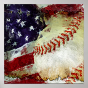 Poster Basebol EUA