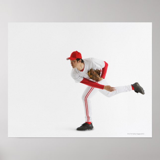 Poster Basebol Jogador de Pitcher (Frente)