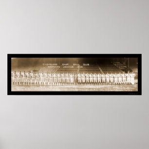 Póster Basebol na foto 1936 de Cleveland