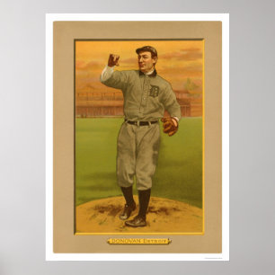 Póster Basebol selvagem 1911 dos tigres de Bill Donovan
