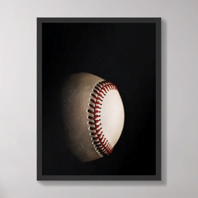 Poster Basebol Texturizado Escuro Minimalista (Criador carregado)