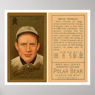 Póster Basebol total 1911 de Orval Cubs