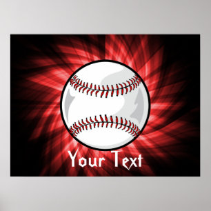 Póster Basebol vermelho