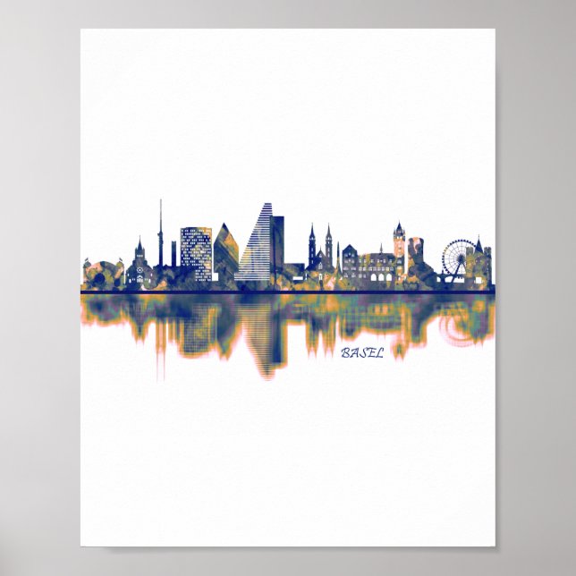 Poster Basel Skyline (Frente)