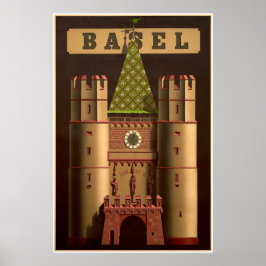 Póster Basel, Suisse,Spalentor,Poster de viagens