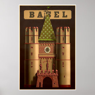 Póster Basel, Suisse,Spalentor,Poster de viagens