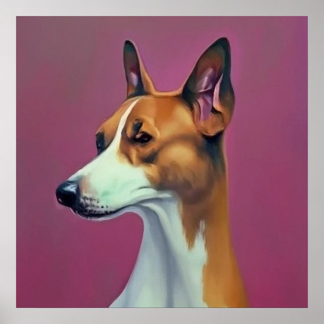 Poster Basenji - Retrato de Cachorro (Frente)