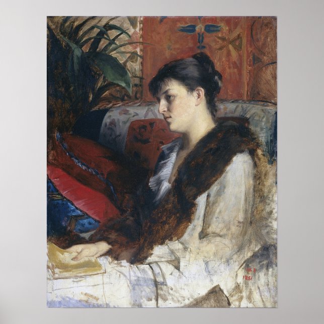 Poster Bashkirtseff - A cunhada do artista 1881 (Frente)