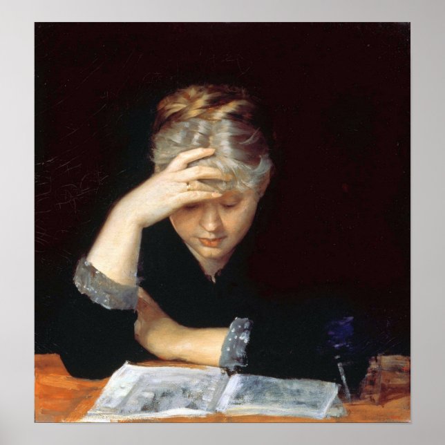 Poster Bashkirtseff - Em Um Livro (Frente)