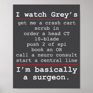 Poster Basicamente Estou Dizendo Cirurgião