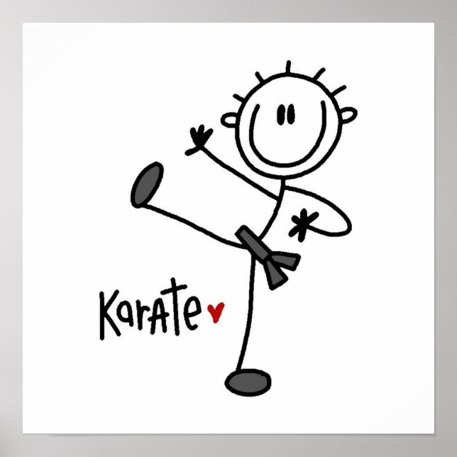 Póster Básico manto Figura T-shirts e presentes de Karate (Frente)