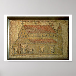 Póster Basílica cristã, pavimento de mosaico, período