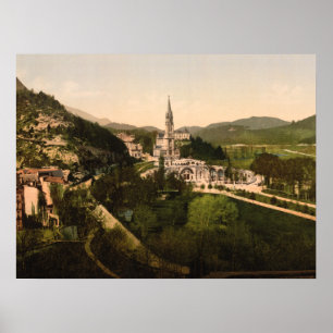 Póster Basilica de Notre Dame, Lourdes, França