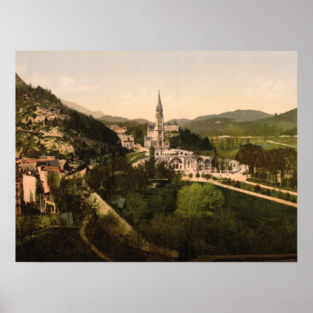 Póster Basilica de Notre Dame, Lourdes, França (Frente)