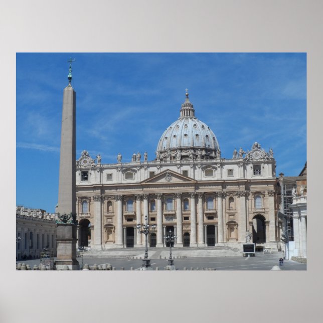 Póster Basilica de Peter, rua - Cidade Vaticano (Frente)