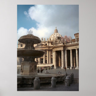 Póster Basilica de Rua Peter, Vaticano, Roma