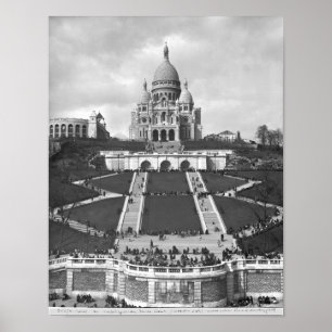 Póster Basílica de Sacre-Coeur, Montmartre, 1876-1910