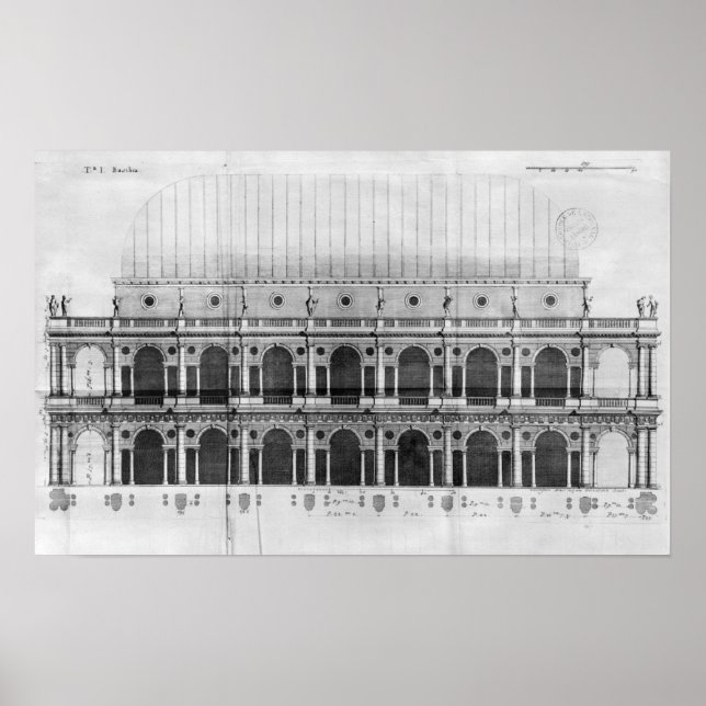 Poster Basilica Palladiana em Vicenza (Frente)