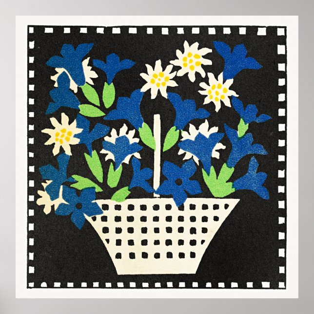 Poster Basket of Flowers (series) (Frente)