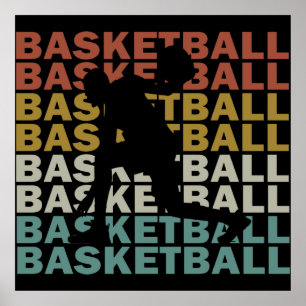 Poster basketbal vintage