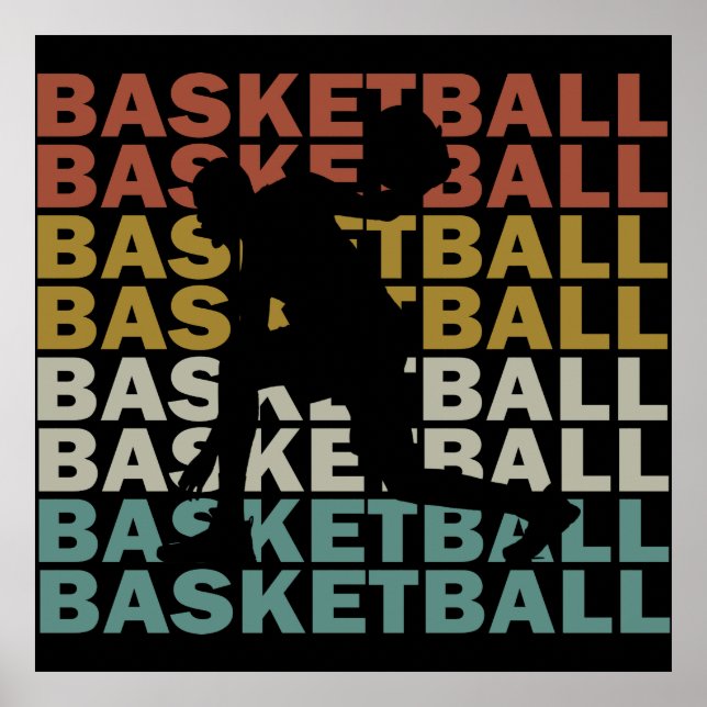 Poster basketbal vintage (Frente)