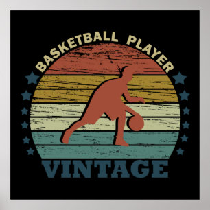 Poster basketbal vintage