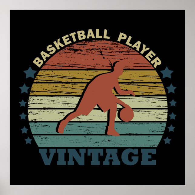 Poster basketbal vintage (Frente)