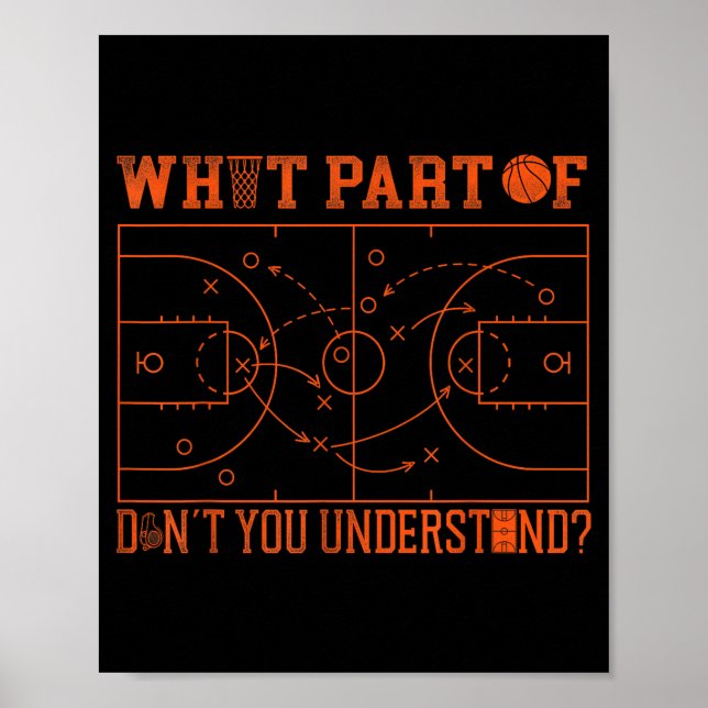 Poster Basketball Bball What Part Of Don't You Understand (Frente)