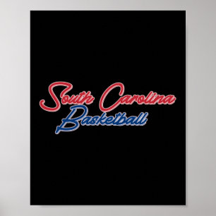 Poster Basquete da Carolina do Sul (usa Colors)